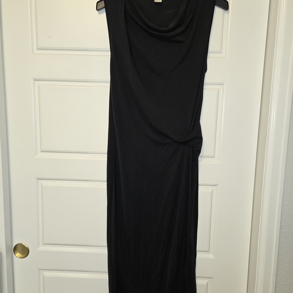 Slouchy Black Sleeveless Dress